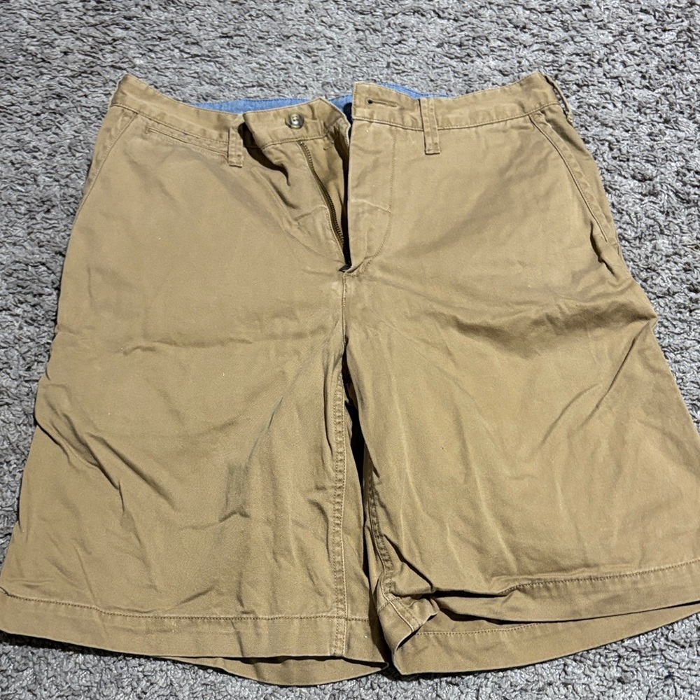 Ralph Lauren Men's Tan Flat Front Shorts